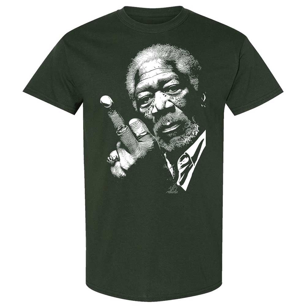 Morgan Freeman middle finger - Forest Green - 5