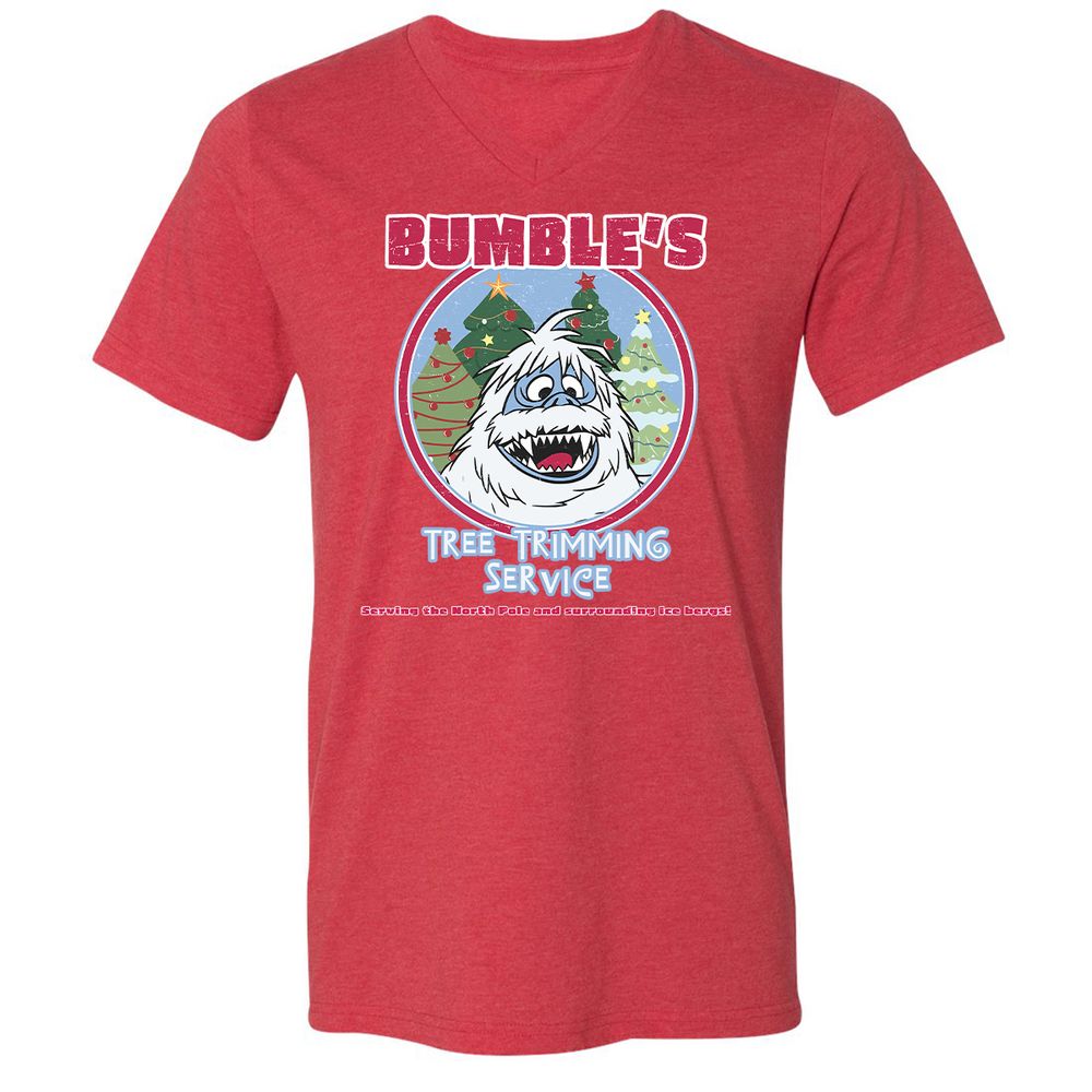 Unisex V-Neck T-Shirt - EQ6M7GFT - Heather Red - 5