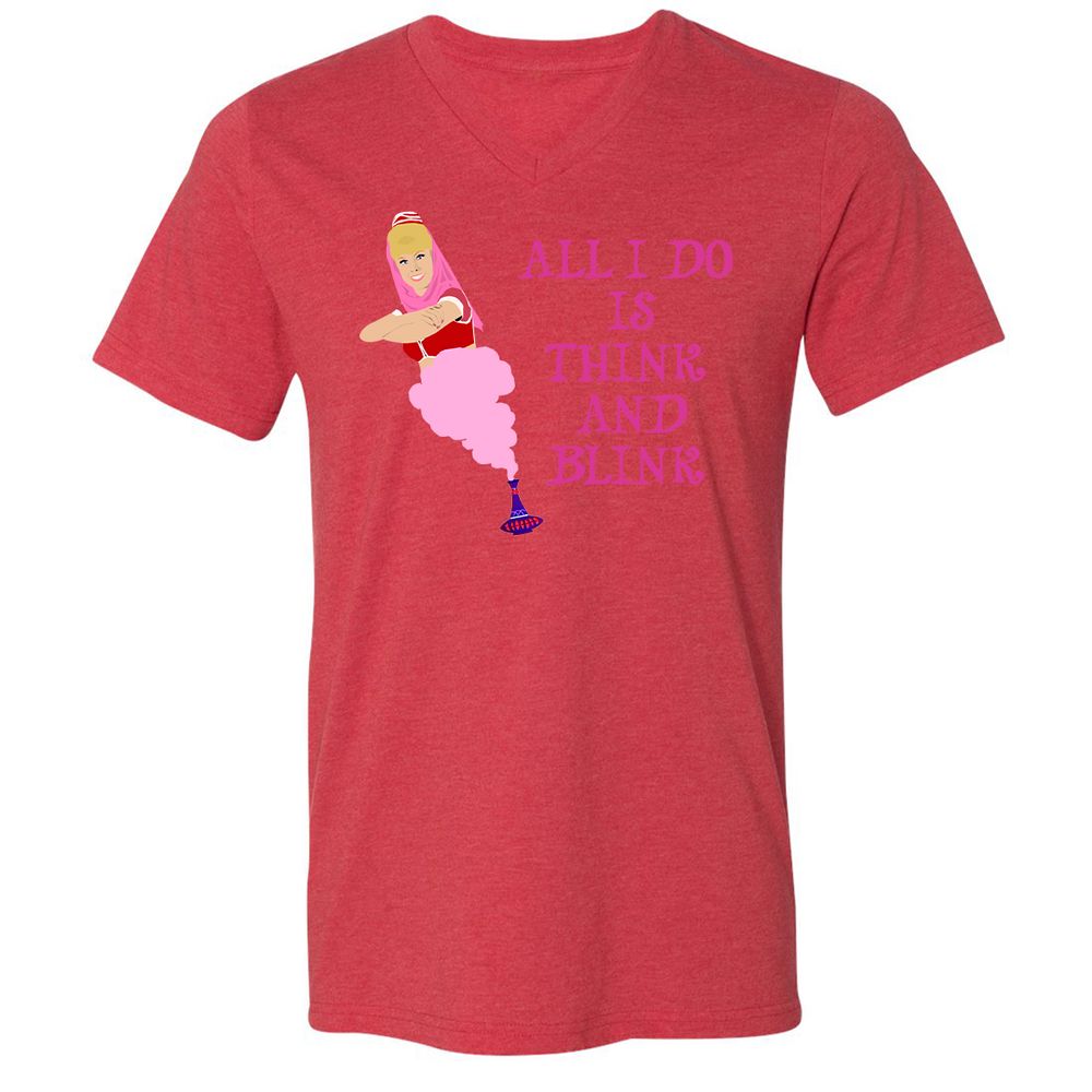 Unisex V-Neck T-Shirt - HYNWL7JP - Heather Red - 5