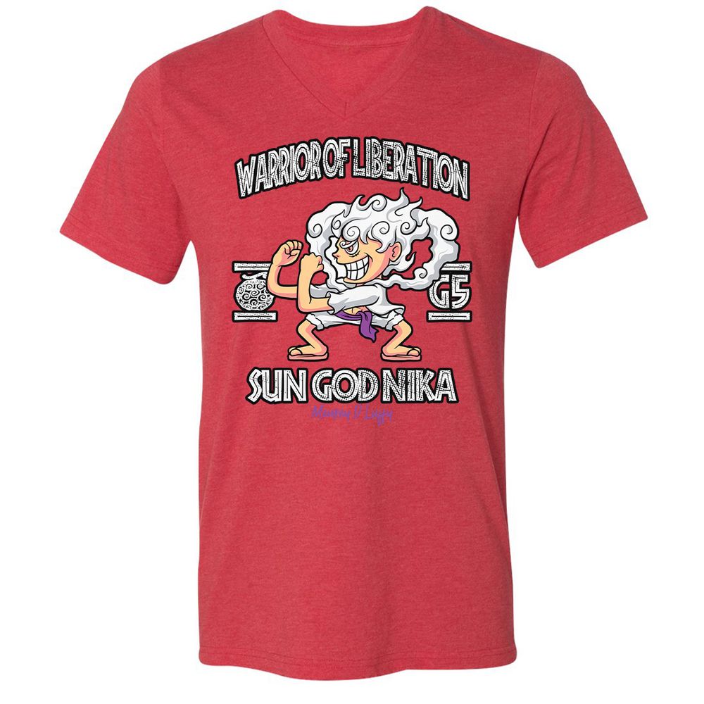 Unisex V-Neck T-Shirt - VB98SZTS - Heather Red - 5