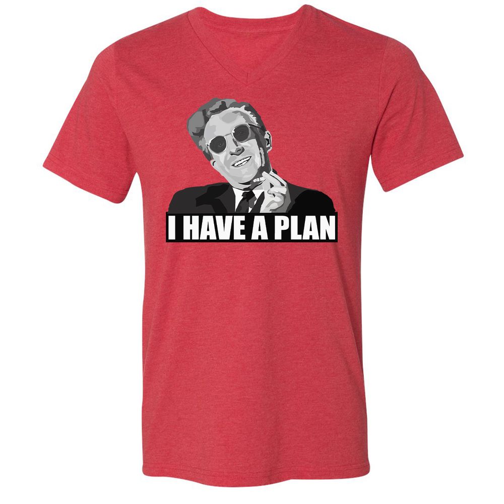 Unisex V-Neck T-Shirt - HH31H6C1 - Heather Red - 5