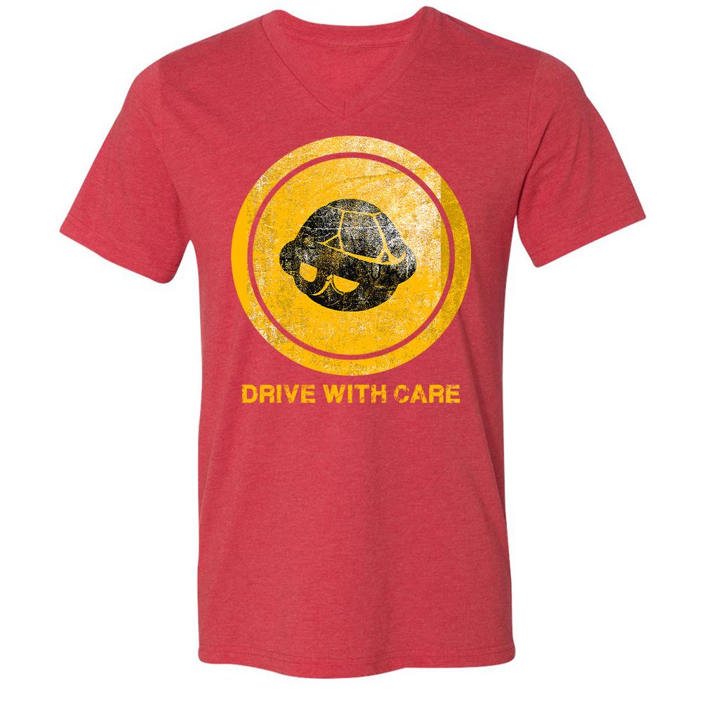 Unisex V-Neck T-Shirt - 2L85XG26 - Heather Red - 5