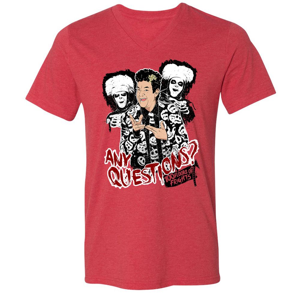 Unisex V-Neck T-Shirt - 64XGU8EA - Heather Red - 5