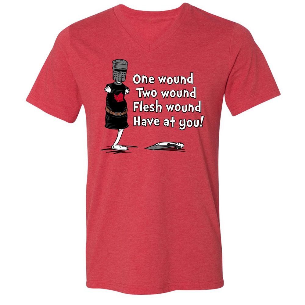 Unisex V-Neck T-Shirt - 26W96SL8 - Heather Red - 5