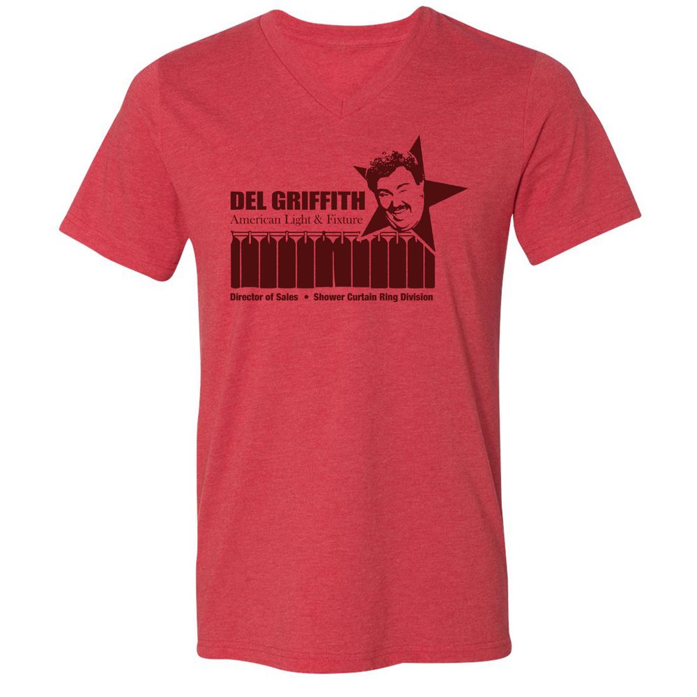Unisex V-Neck T-Shirt - P96A8FZD - Heather Red - 5