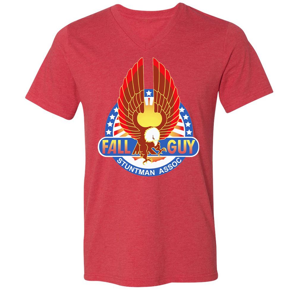 Unisex V-Neck T-Shirt - 9LQMVW6K - Heather Red - 5