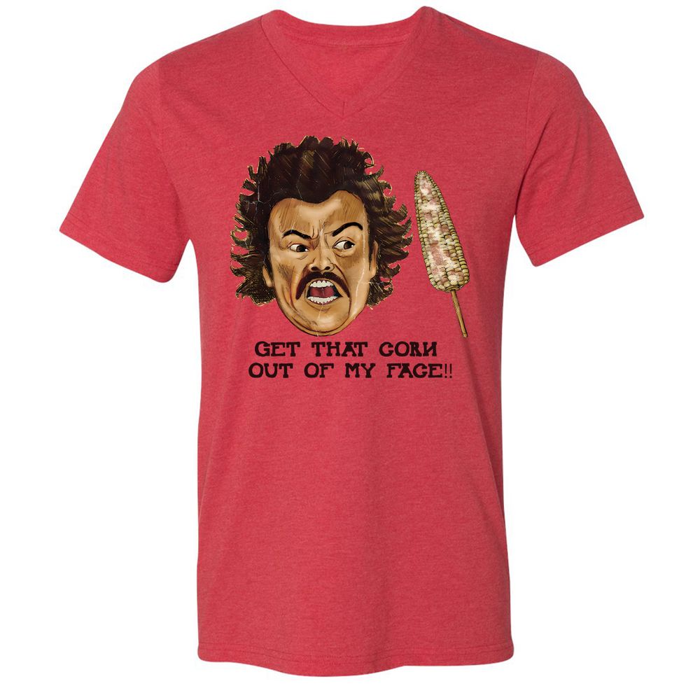 Unisex V-Neck T-Shirt - 6ZWCZHBY - Heather Red - 5