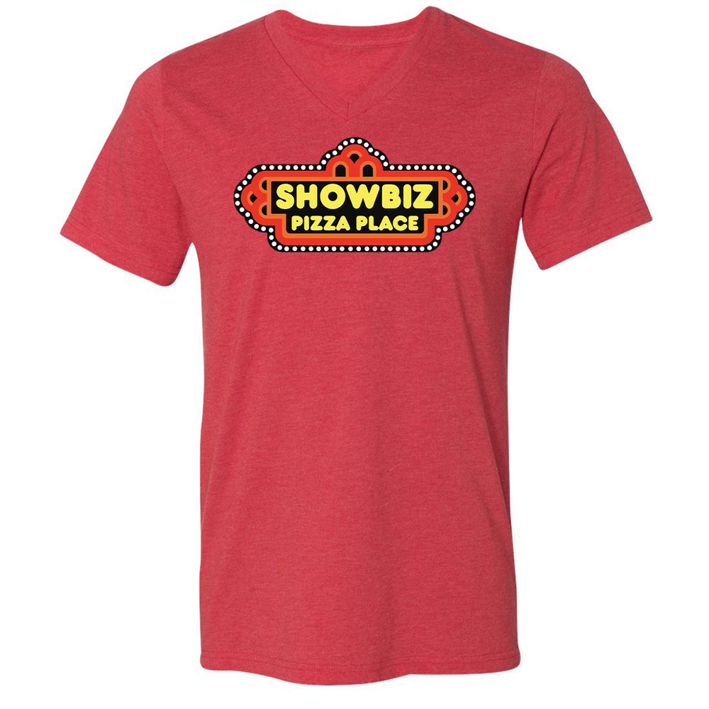 Unisex V-Neck T-Shirt - CNWXB6JX - Heather Red - 5