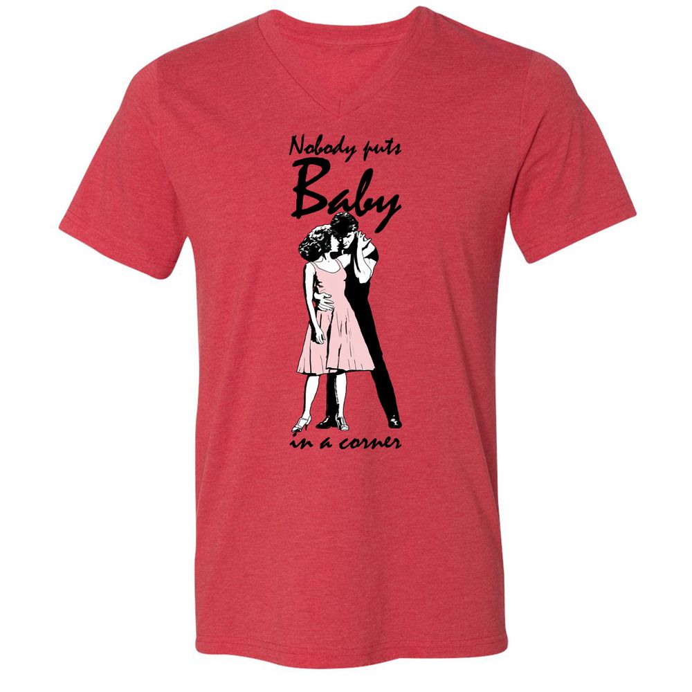 Unisex V-Neck T-Shirt - 47WA61PC - Heather Red - 5