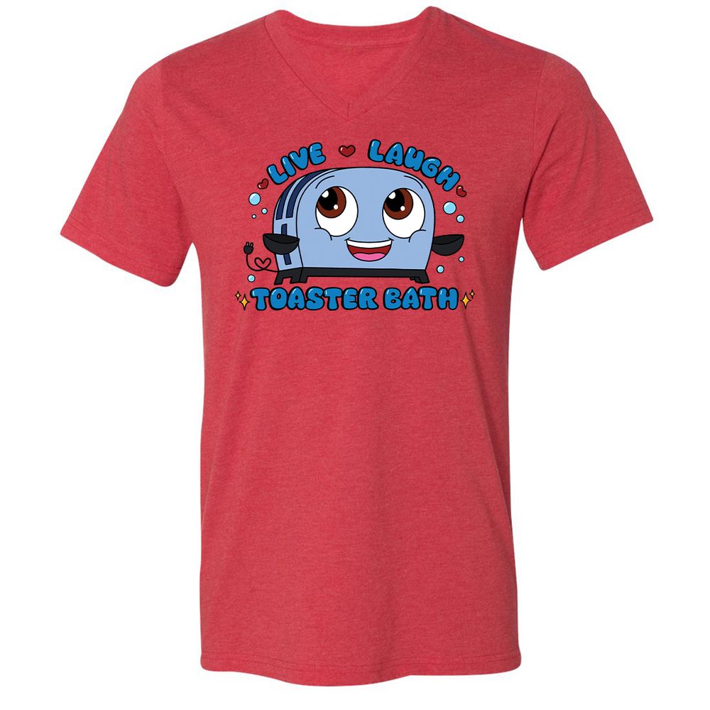 Unisex V-Neck T-Shirt - 5X5VWN5K - Heather Red - 5