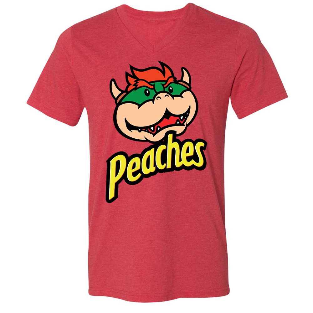 Unisex V-Neck T-Shirt - NE9RVFNF - Heather Red - 5