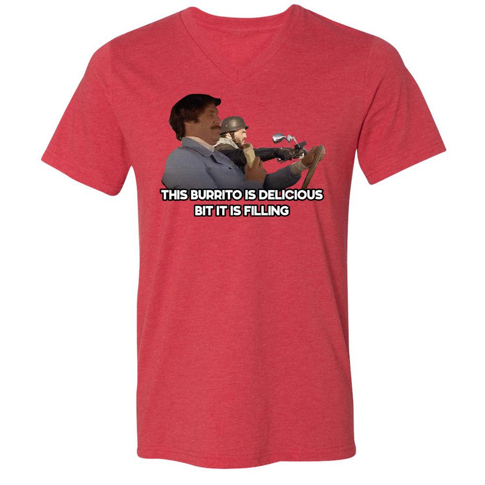 Unisex V-Neck T-Shirt - NZG7CZYS - Heather Red - 5