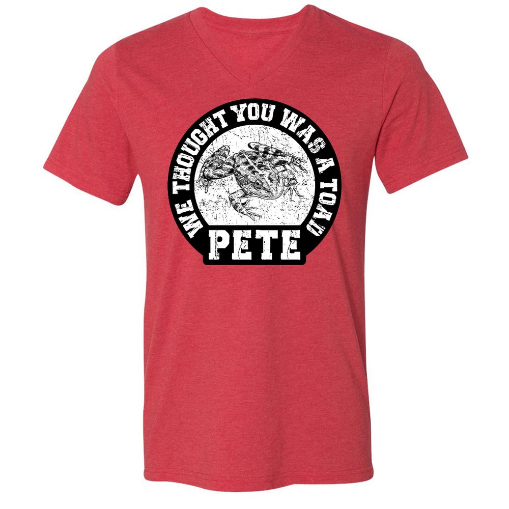 Unisex V-Neck T-Shirt - 8X51TJ2E - Heather Red - 5