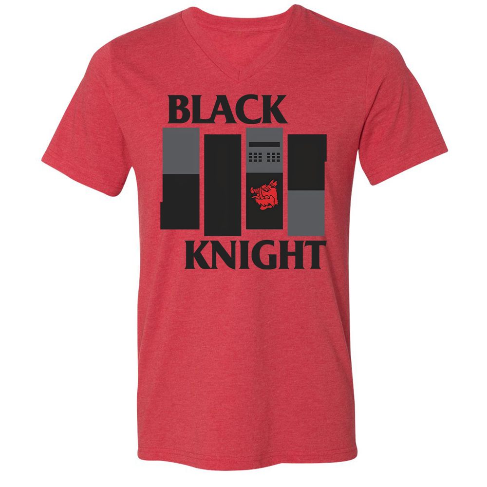 Unisex V-Neck T-Shirt - U84RCR2P - Heather Red - 5