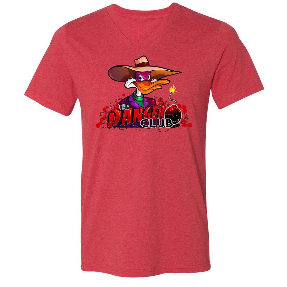 Unisex V-Neck T-Shirt - RWCKX19B - Heather Red - 5