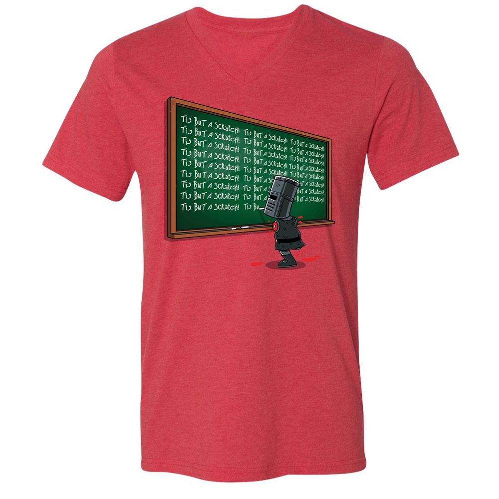 Unisex V-Neck T-Shirt - 3GNHZJWW - Heather Red - 5