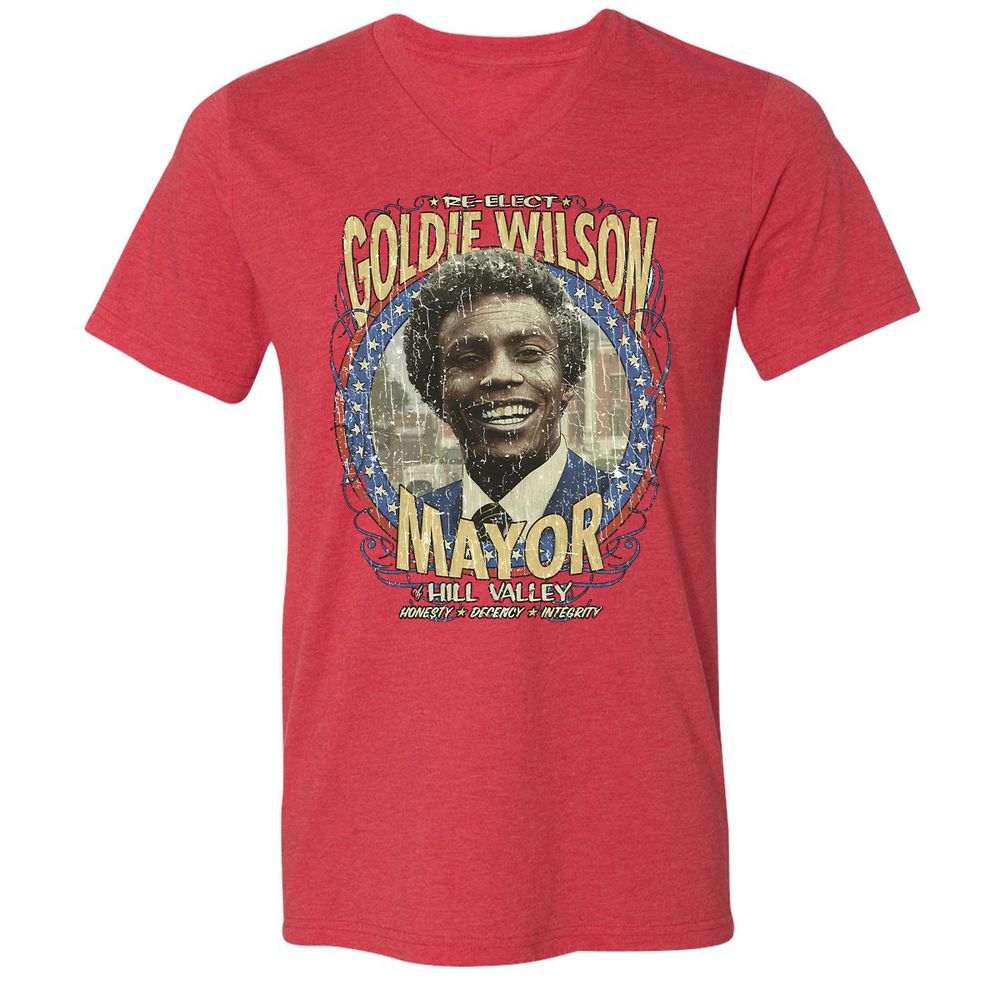 Re-Elect Mayor Goldie Wilson - Heather Red - 5