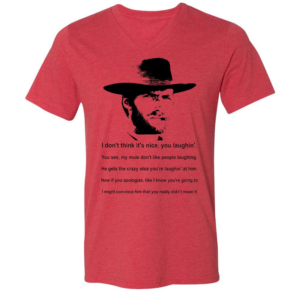 Clint Eastwood Mule Quote - Heather Red - 5
