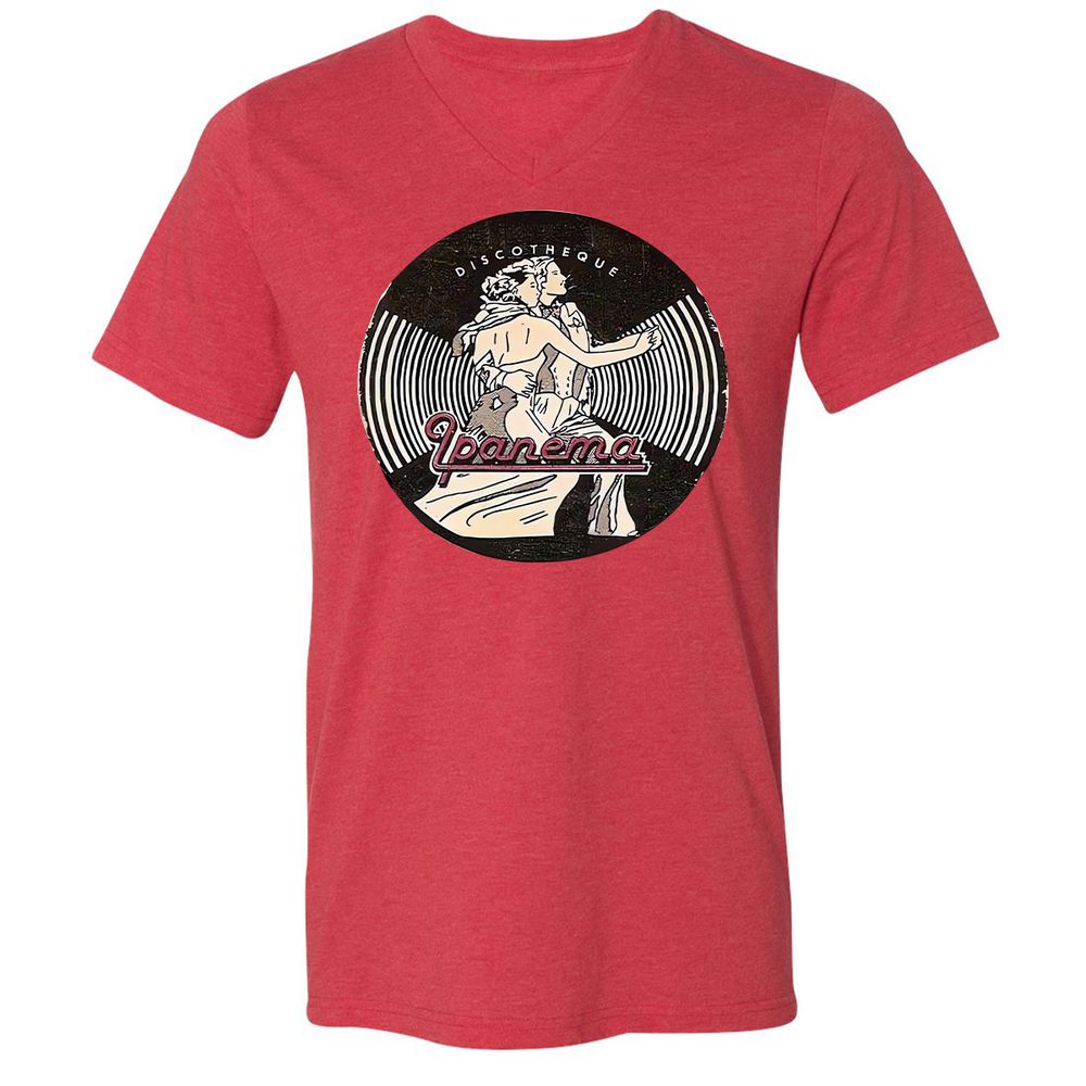 Unisex V-Neck T-Shirt - 8JHXYJDR - Heather Red - 5