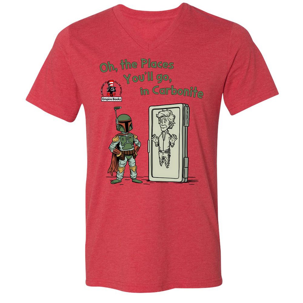 Unisex V-Neck T-Shirt - 1AVBPXN4 - Heather Red - 5