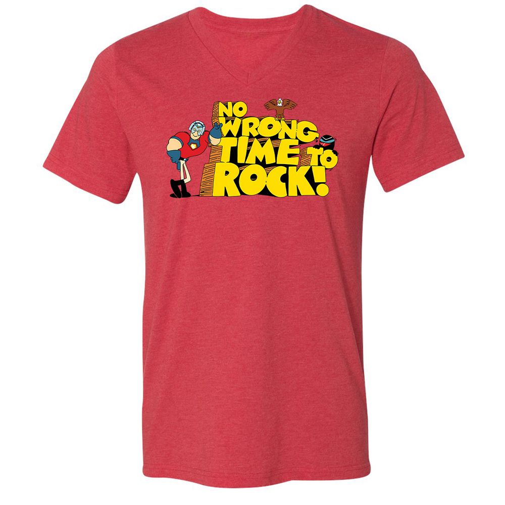Unisex V-Neck T-Shirt - 6P3RLVDD - Heather Red - 5