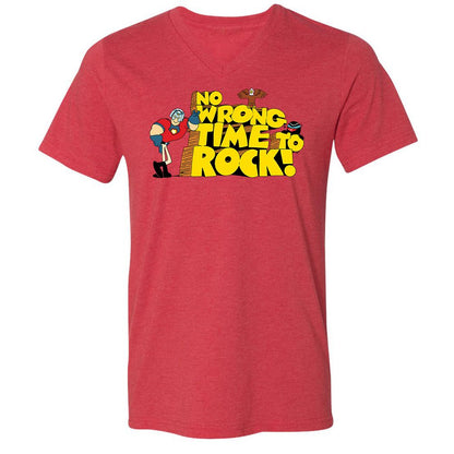 Unisex V-Neck T-Shirt - 6P3RLVDD - Heather Red - 5
