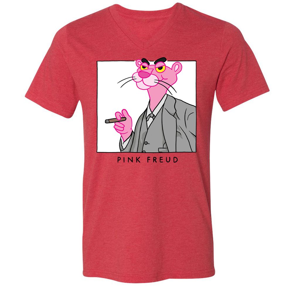 Unisex V-Neck T-Shirt - UR36NS3W - Heather Red - 5