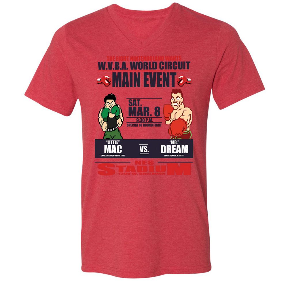 Unisex V-Neck T-Shirt - SZTTFJC5 - Heather Red - 5