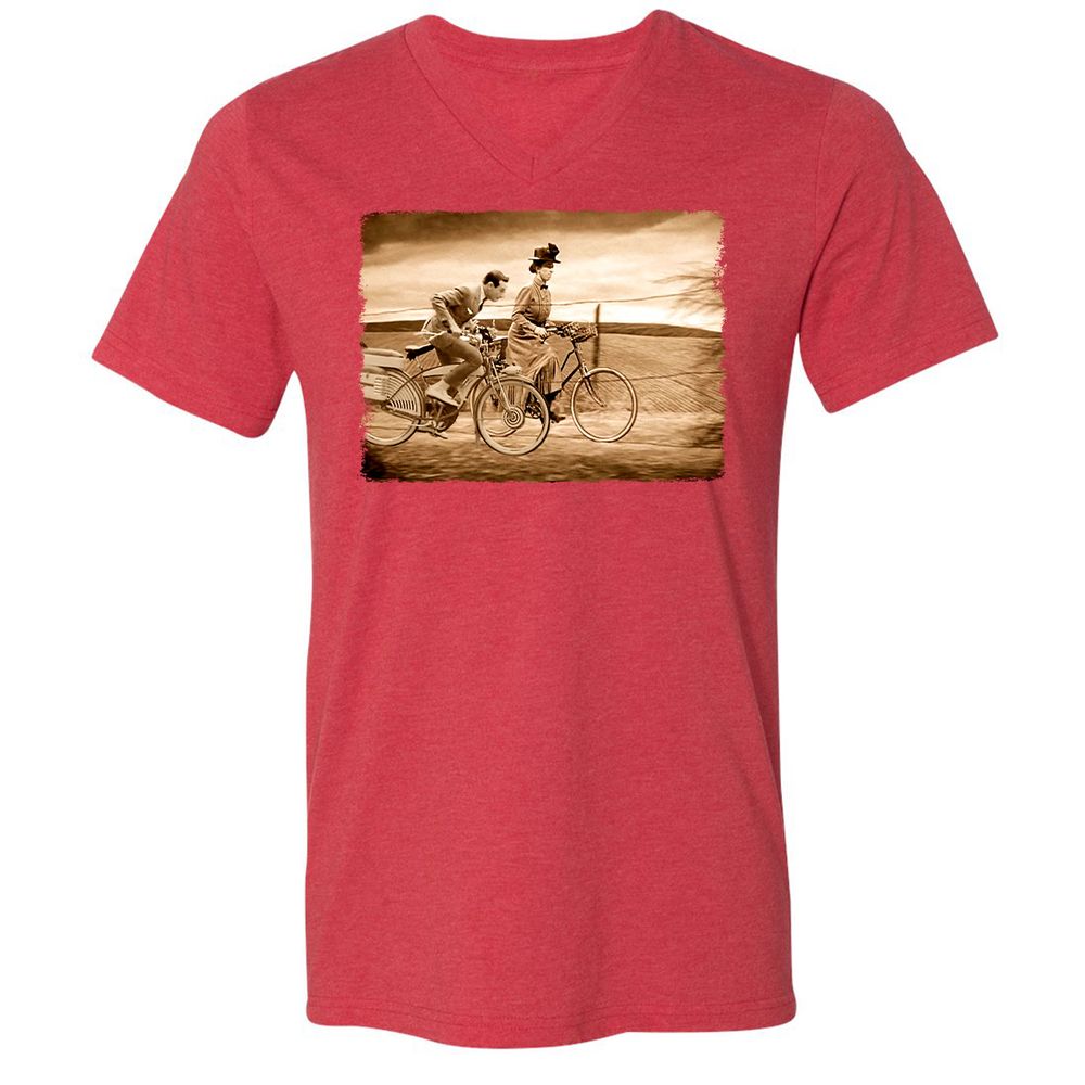 Unisex V-Neck T-Shirt - CMG53KM6 - Heather Red - 5