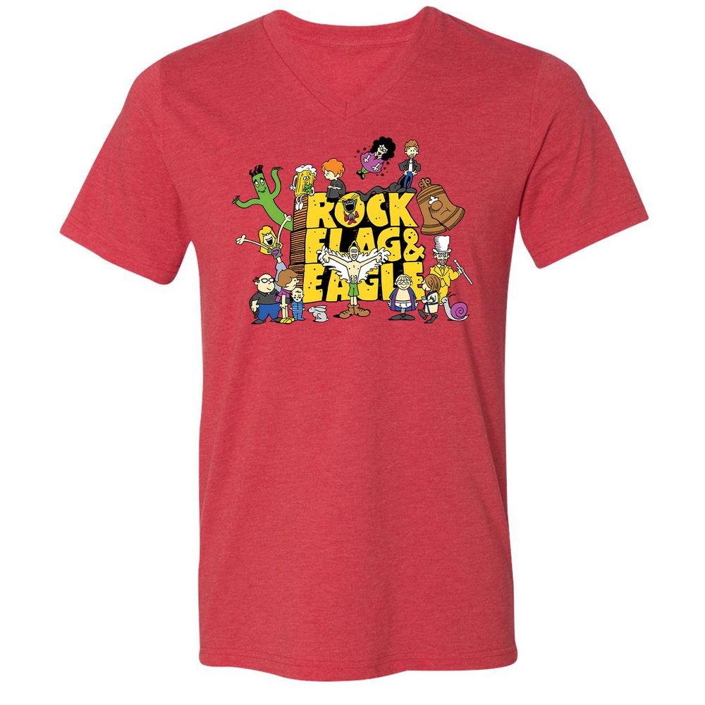 Unisex V-Neck T-Shirt - G2UG4R2C - Heather Red - 5