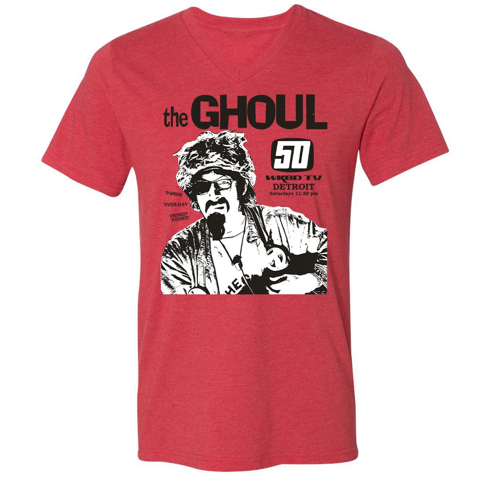 Unisex V-Neck T-Shirt - GSB3RW4P - Heather Red - 5