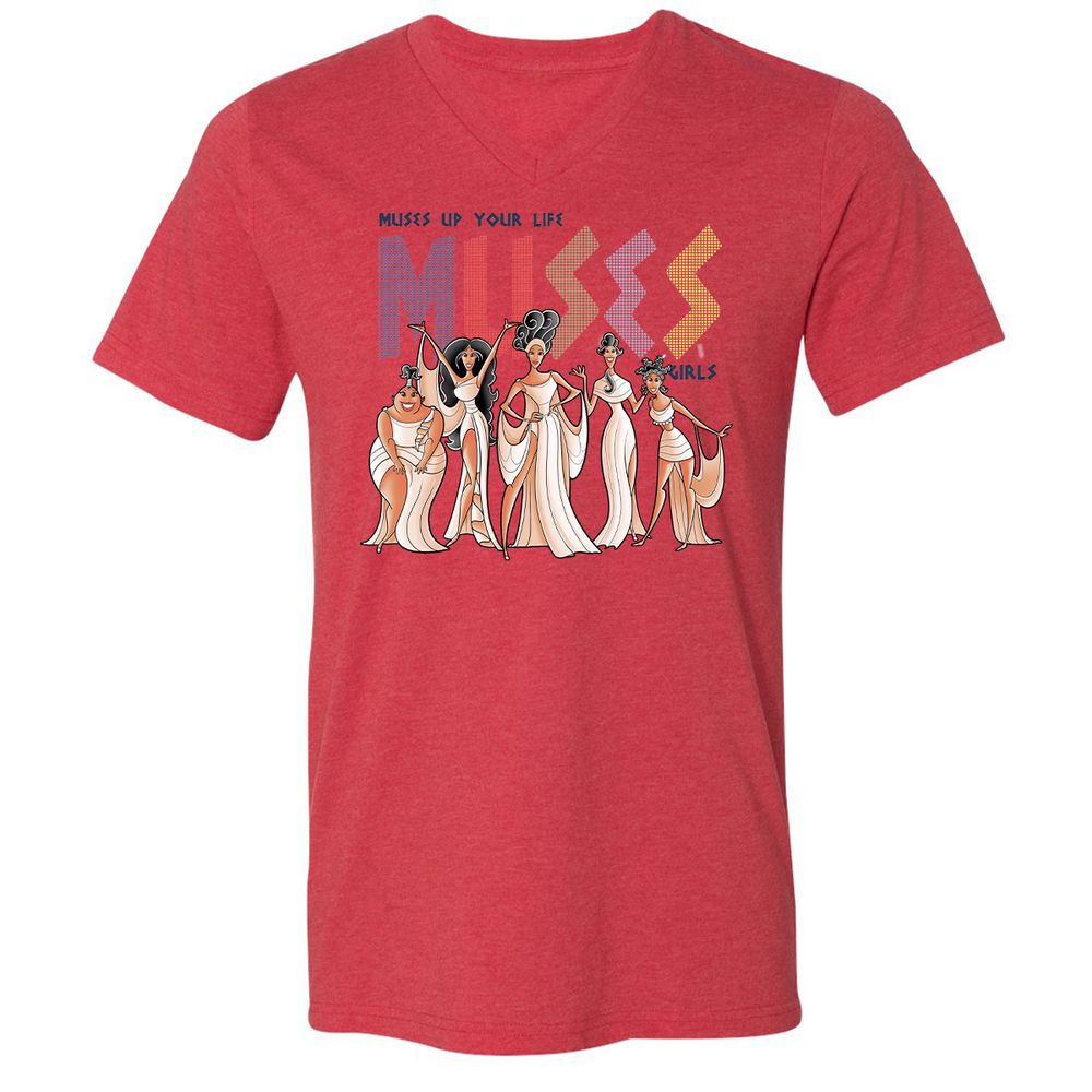 Unisex V-Neck T-Shirt - KL3G6MM6 - Heather Red - 5