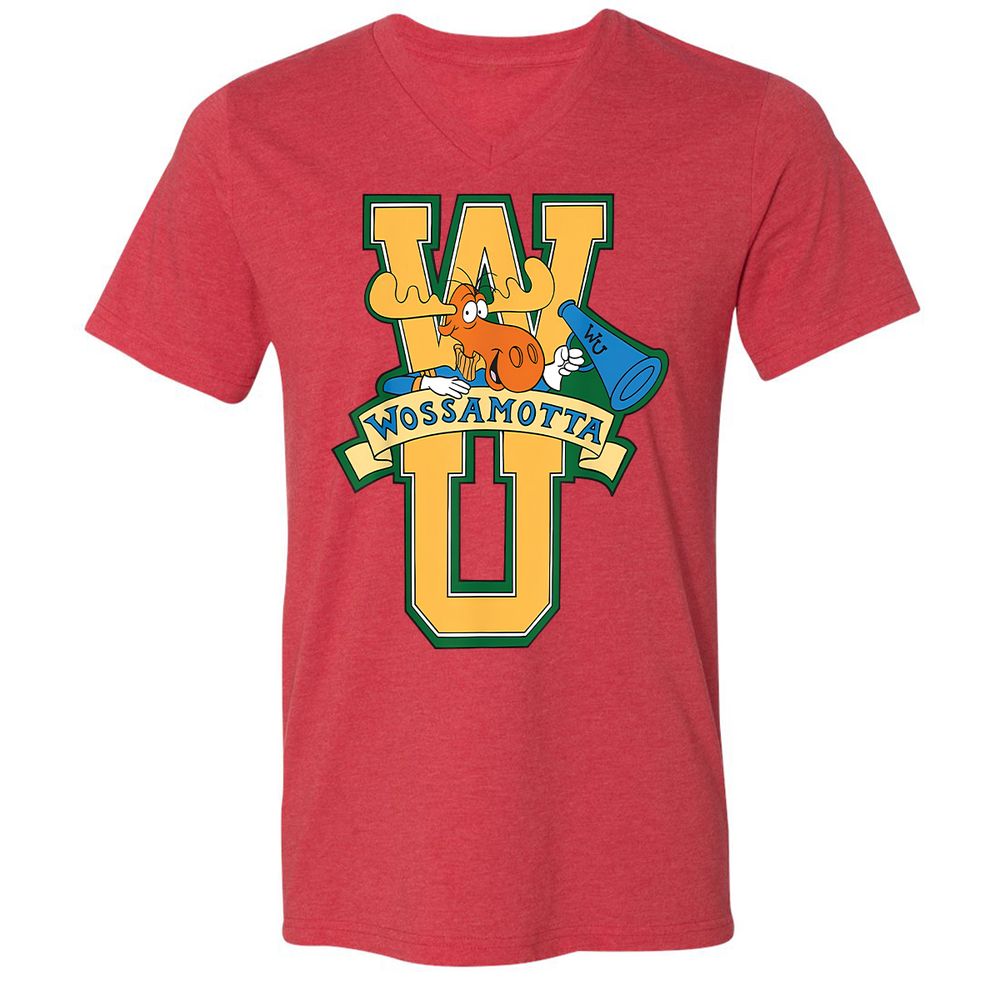 Unisex V-Neck T-Shirt - N2BN81FU - Heather Red - 5