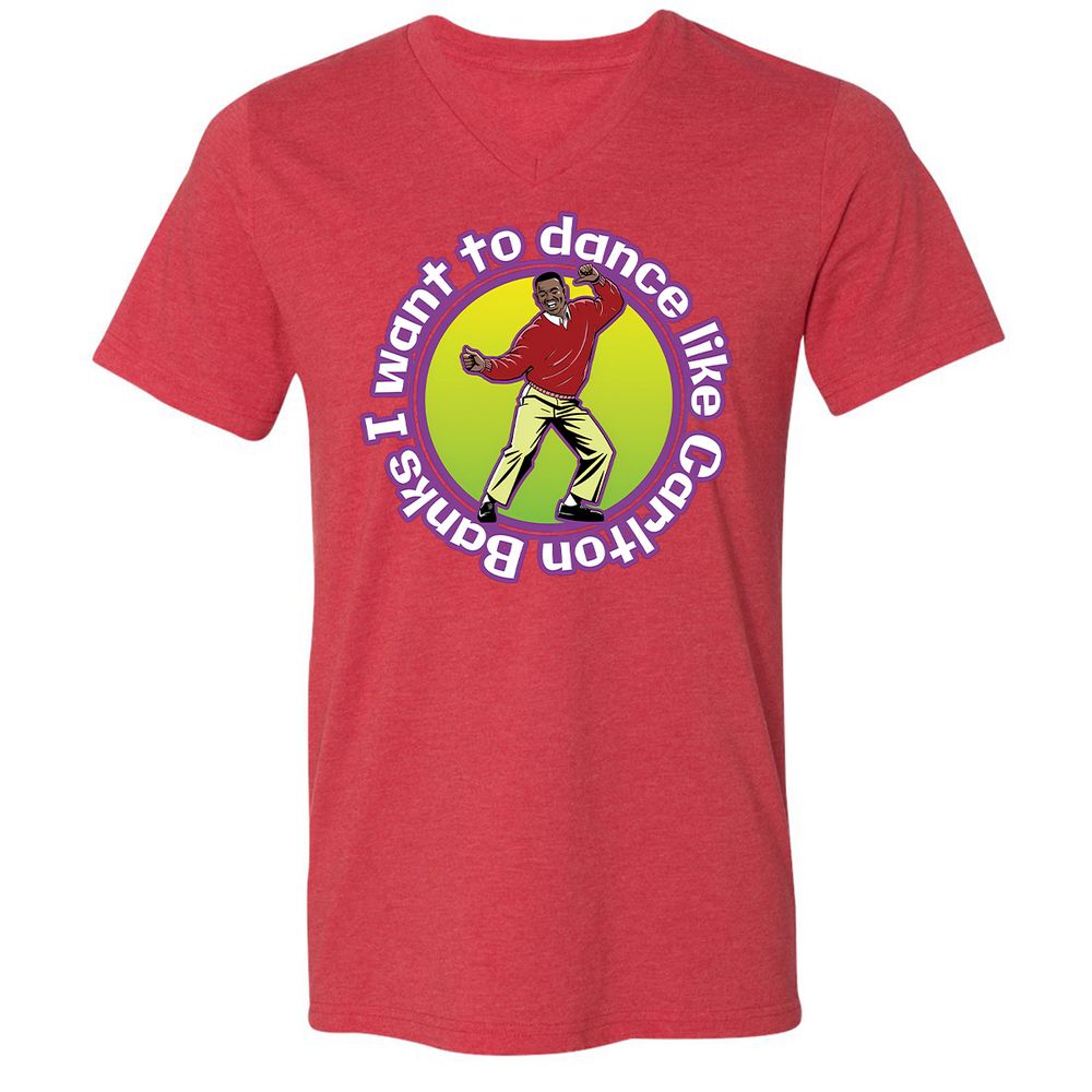 Unisex V-Neck T-Shirt - MVUTX6N8 - Heather Red - 5