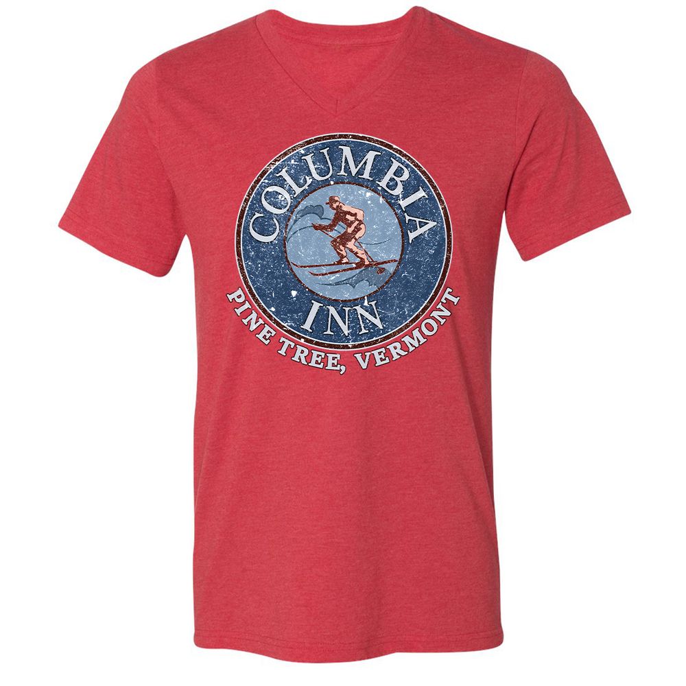 Unisex V-Neck T-Shirt - TWKWL3JX - Heather Red - 5