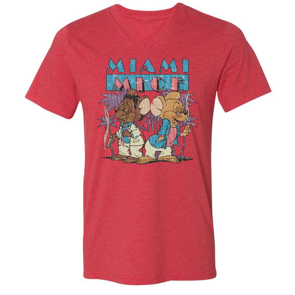 Unisex V-Neck T-Shirt - A83S47WY - Heather Red - 5