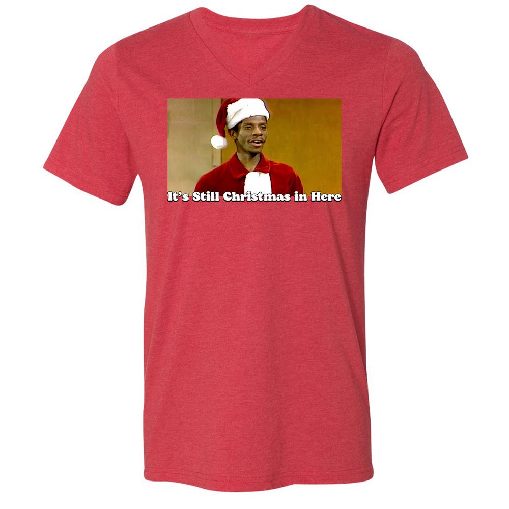 Unisex V-Neck T-Shirt - MU3BPAAB - Heather Red - 5