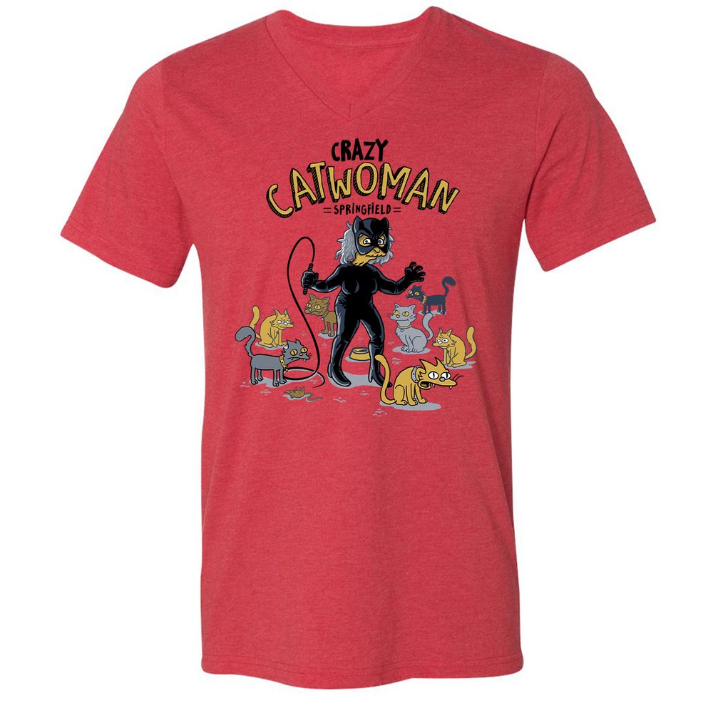 Unisex V-Neck T-Shirt - AHGM4F5Z - Heather Red - 5