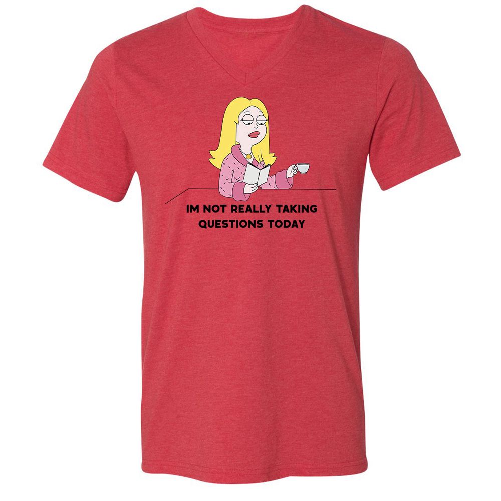 Unisex V-Neck T-Shirt - Z261ZKDU - Heather Red - 5