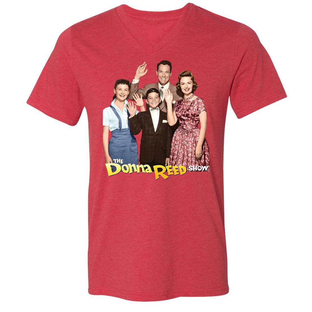 Unisex V-Neck T-Shirt - 6JCWVWEC - Heather Red - 5