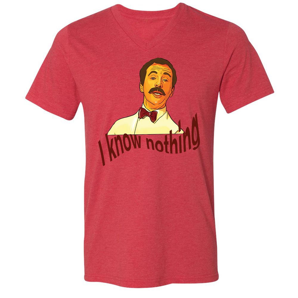 Unisex V-Neck T-Shirt - 5XT7LGE1 - Heather Red - 5