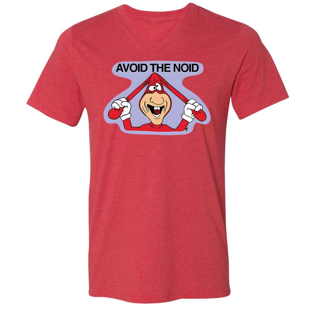 Unisex V-Neck T-Shirt - X6ZQWS5R - Heather Red - 5