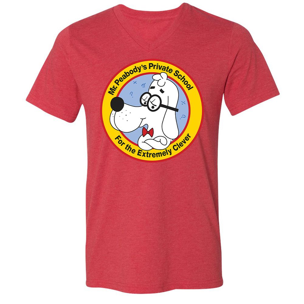 Unisex V-Neck T-Shirt - AHJYAQWW - Heather Red - 5