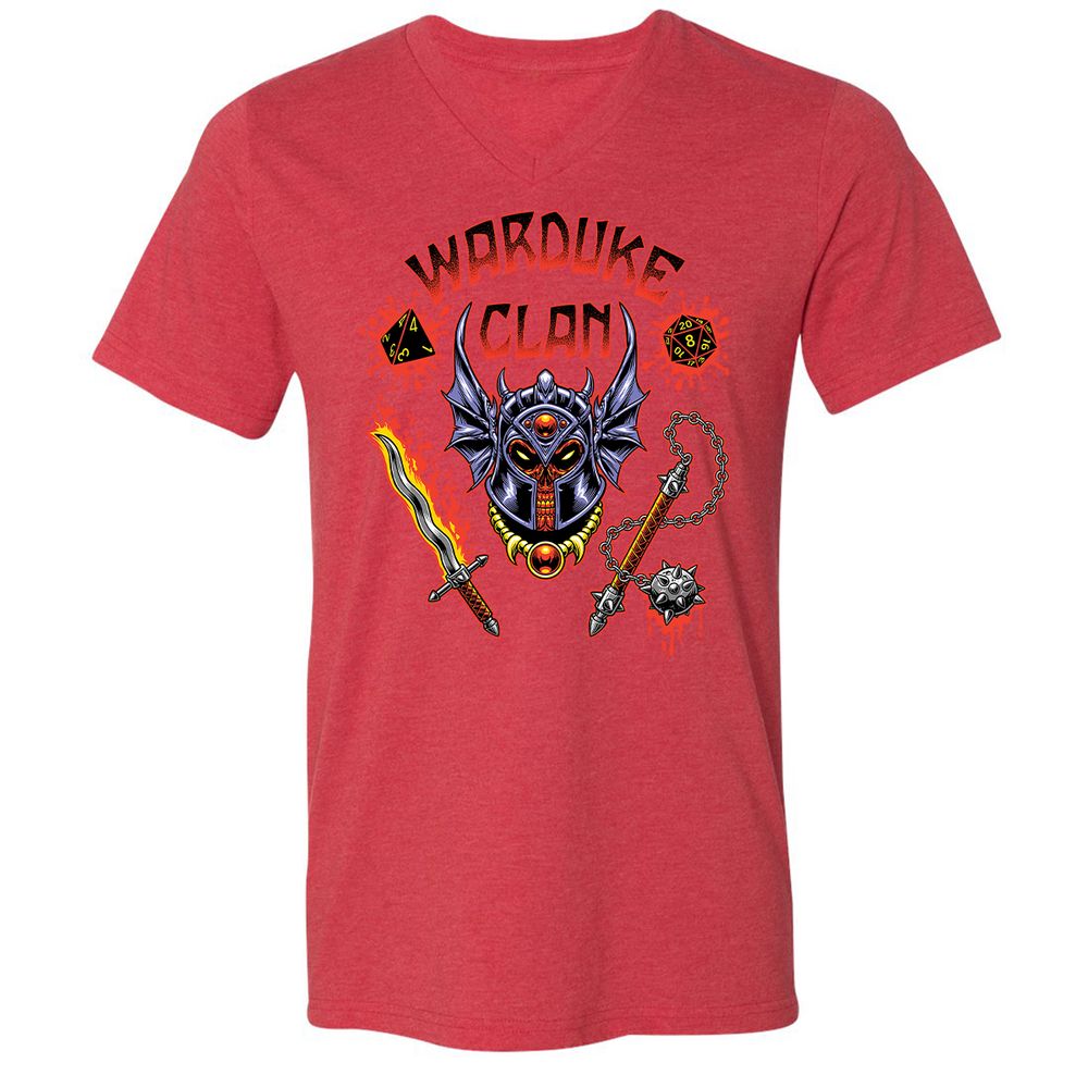 Unisex V-Neck T-Shirt - 8MB1JHWG - Heather Red - 5