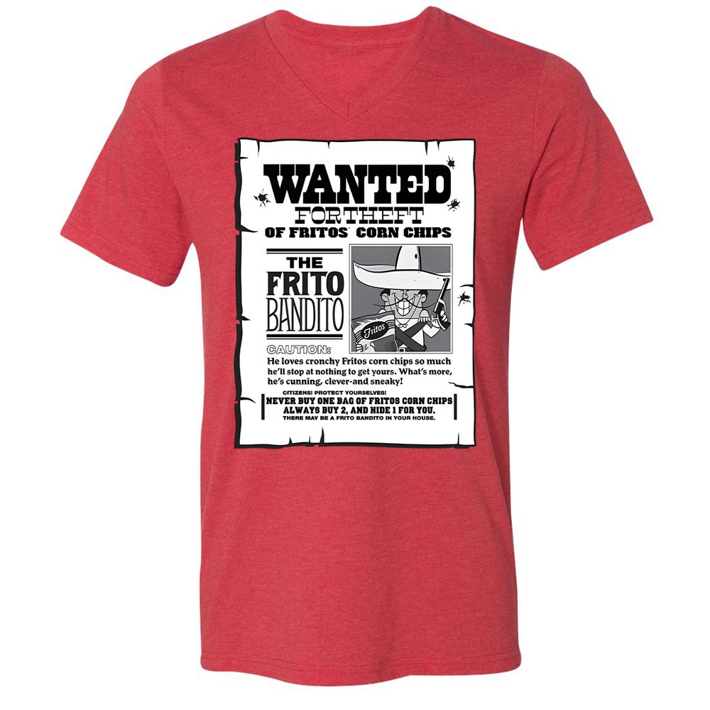 Unisex V-Neck T-Shirt - YWNJ11T5 - Heather Red - 5