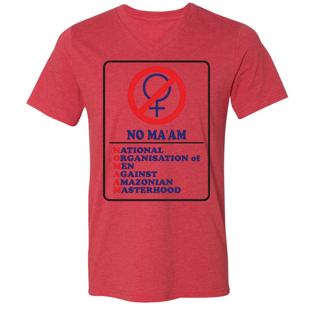 Unisex V-Neck T-Shirt - 324R1Q4L - Heather Red - 5