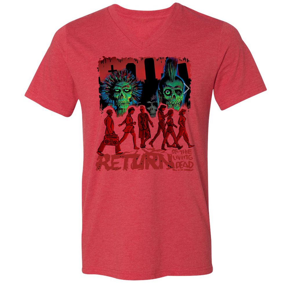 Unisex V-Neck T-Shirt - YMSG5THG - Heather Red - 5