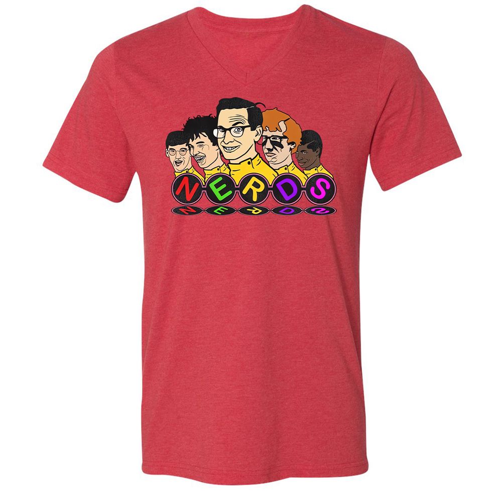 Unisex V-Neck T-Shirt - 72EFL3T2 - Heather Red - 5
