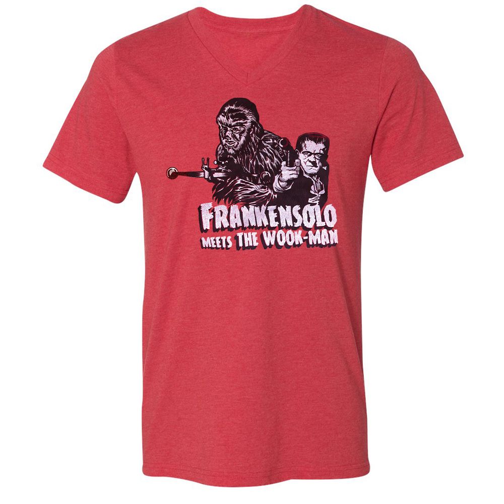 Unisex V-Neck T-Shirt - KPLYBXQH - Heather Red - 5