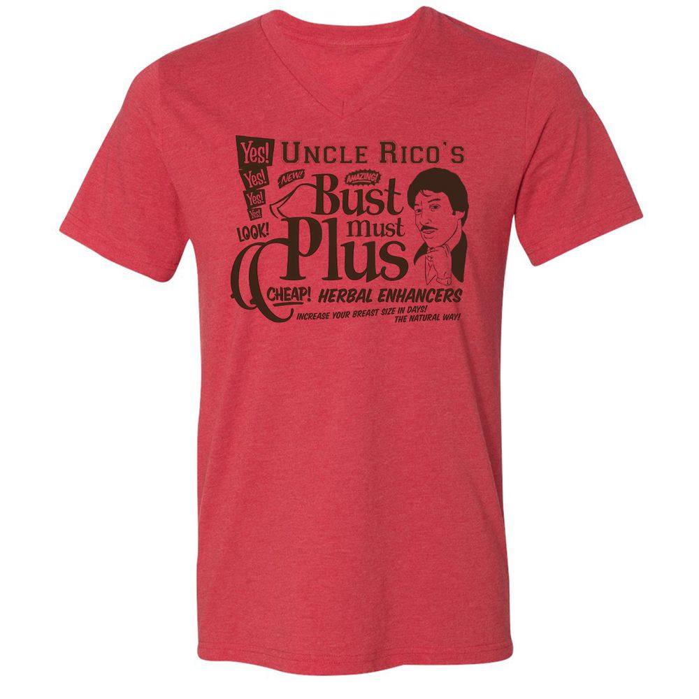 Unisex V-Neck T-Shirt - HGAUQ1ZV - Heather Red - 5
